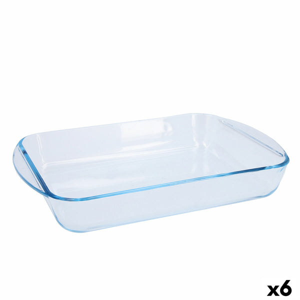 Pirofila da Forno Pyrex Classic Vidrio Rettangolare Trasparente Vetro 35 x 23 x 6 cm (6 Unità)