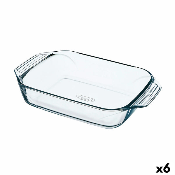 Pirofila da Forno Pyrex Irresistible Rettangolare 39 x 24,5 x 6,9 cm Trasparente Vetro (6 Unità)