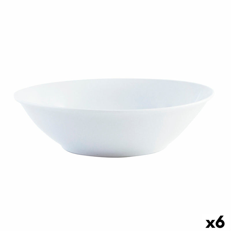 Insalatiera Quid Basic Ceramica Bianco (23 cm) (6 Unità)