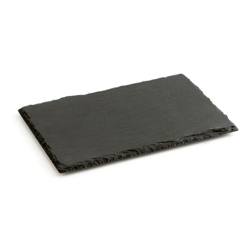 Vassoio di Ceramica Effetto Lavagna Quid Gastro Fun Nero (20 x 13 cm) (12 Unità)