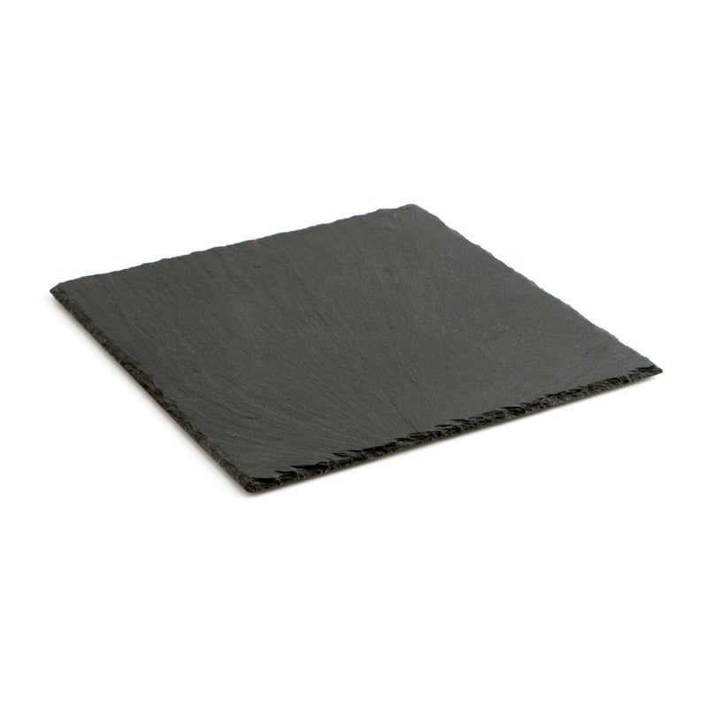 Vassoio di Ceramica Effetto Lavagna Quid Gastro Fun Nero (25 x 25 cm) (12 Unità)