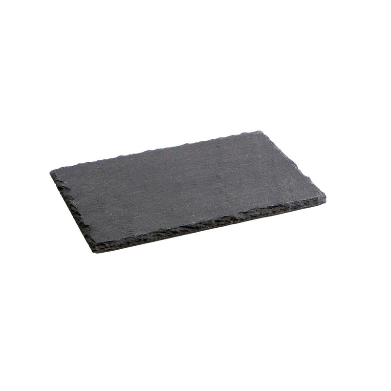 Vassoio di Ceramica Effetto Lavagna Quid Gastro Fun Nero (22 x 14 cm) (12 Unità)