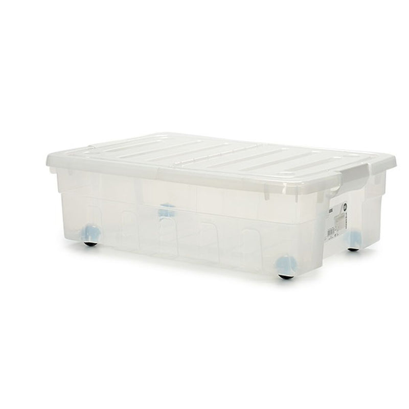 Scatola con Ruote per Organizzare 30 L 40 x 18 x 59,5 cm (14 Unità)