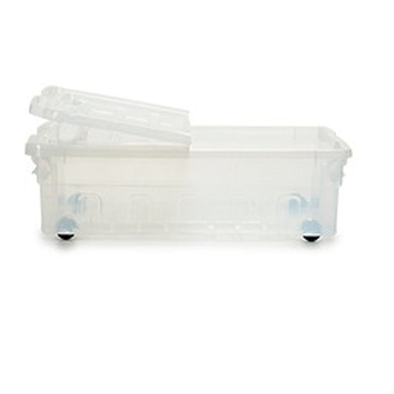 Scatola con Ruote per Organizzare 30 L 40 x 18 x 59,5 cm (14 Unità)