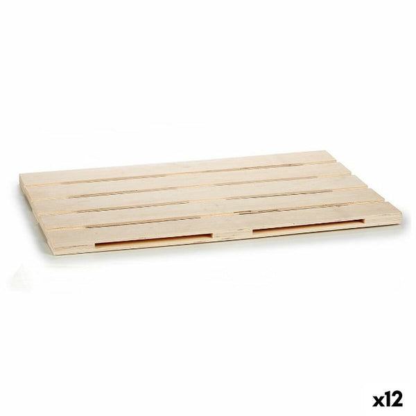 Vassoio per aperitivi Marrone Legno 40 x 2 x 60 cm (12 Unità)