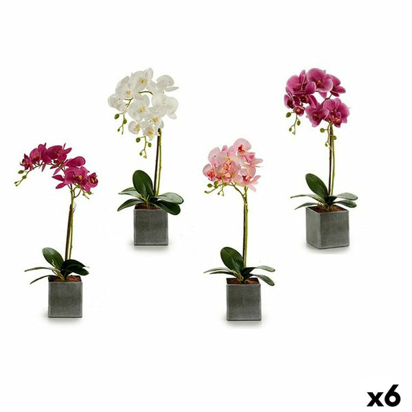 Fiore Decorativo Orchidea Plastica 14 x 51 x 18 cm (6 Unità)