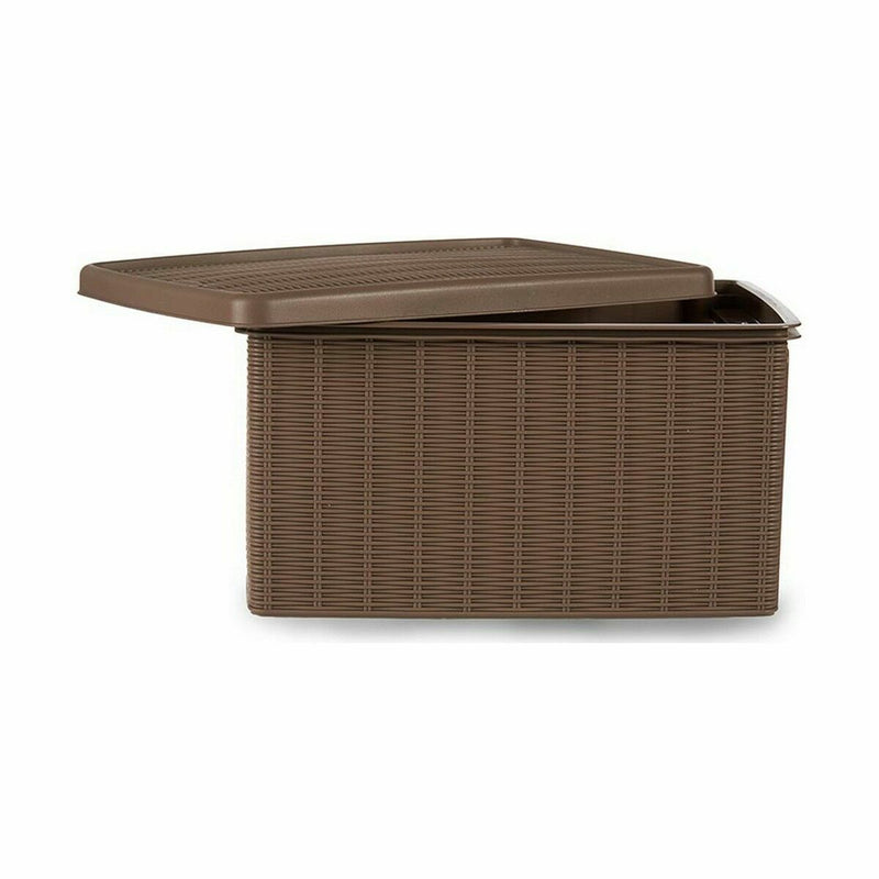 Scatola portaoggetti con coperchio Stefanplast Elegance Laterale Beige Plastica 29 x 21 x 39 cm (5 Unità)