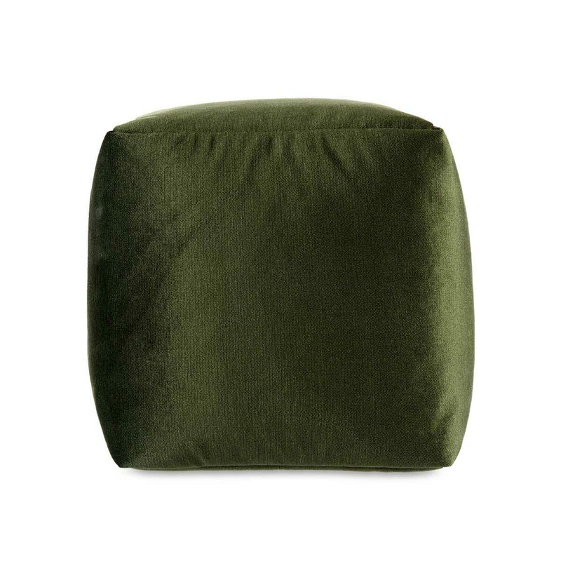 Pouf Velluto Verde 30 x 30 x 30 cm (4 Unità)