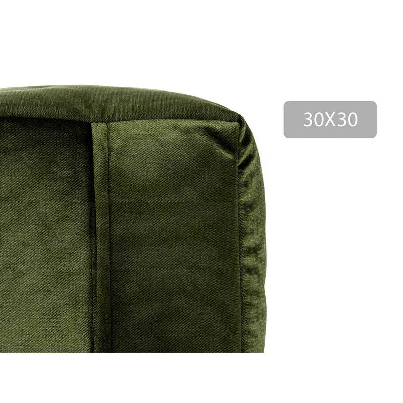 Pouf Velluto Verde 30 x 30 x 30 cm (4 Unità)