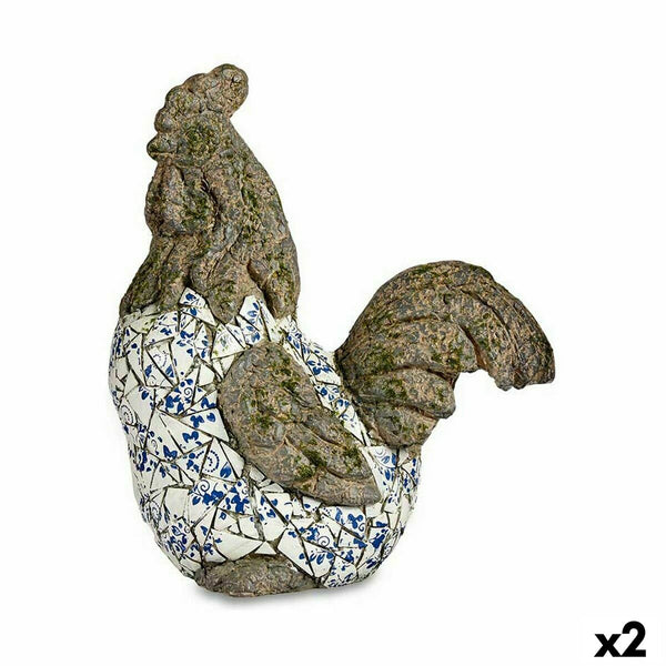 Statua Decorativa da Giardino Gallo Poliresina 22,5 x 46 x 41,5 cm (2 Unità)