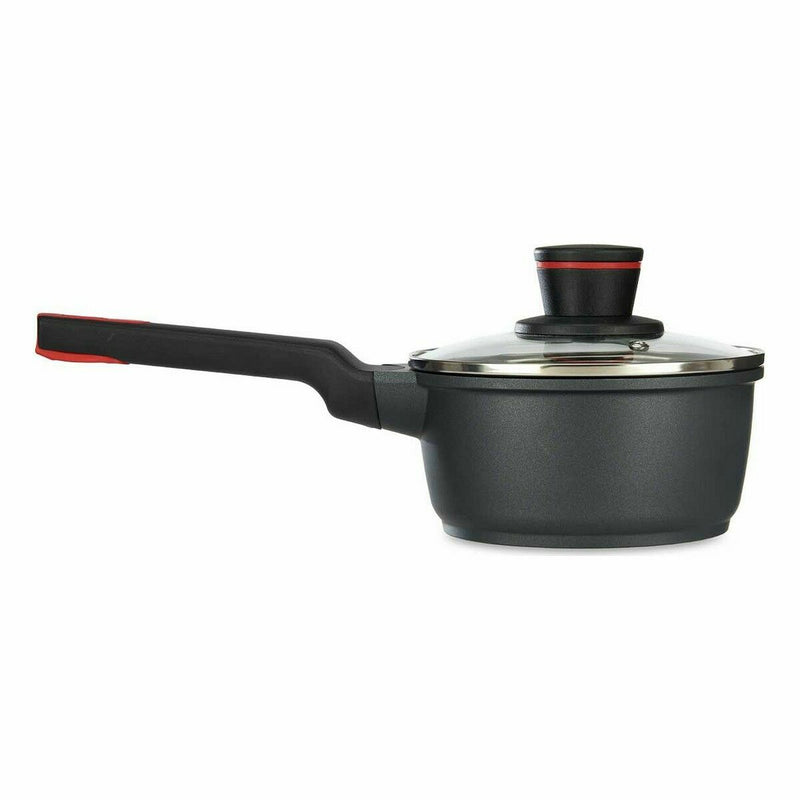 Casseruola con Coperchio Ø 16 cm Nero Alluminio (6 Unità)