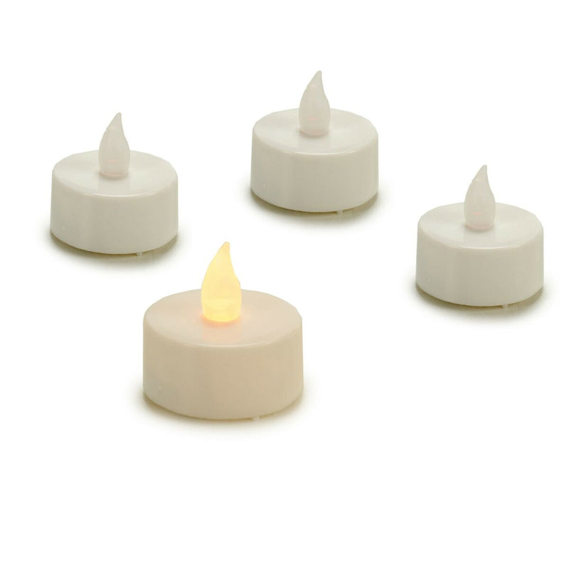 Set di Candele LED Bianco 4 x 4 x 3,7 cm (12 Unità)