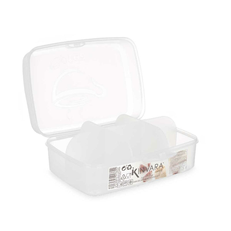 Scatola portaoggetti con coperchio Trasparente Plastica 21,5 x 8 x 14,6 cm (12 Unità)