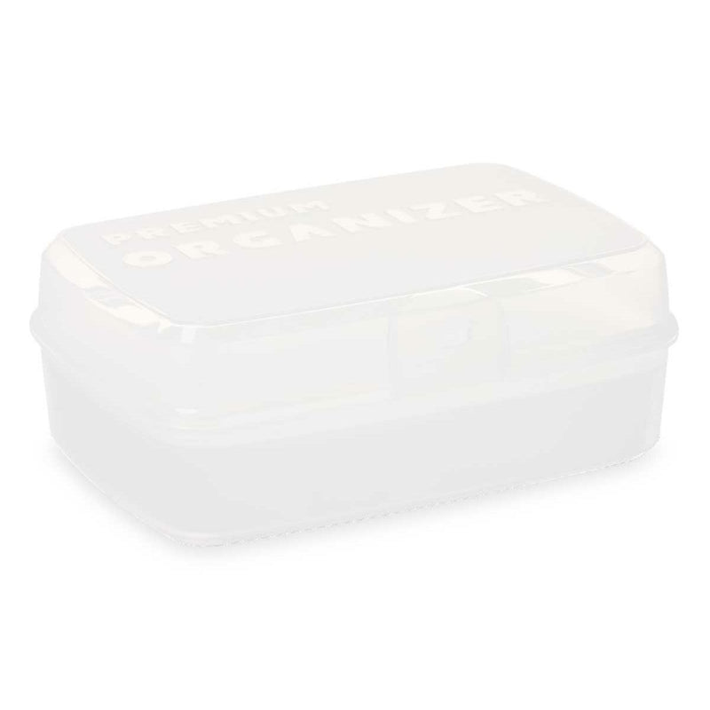 Scatola portaoggetti con coperchio Bianco Trasparente Plastica 21,5 x 8,5 x 15 cm (12 Unità)