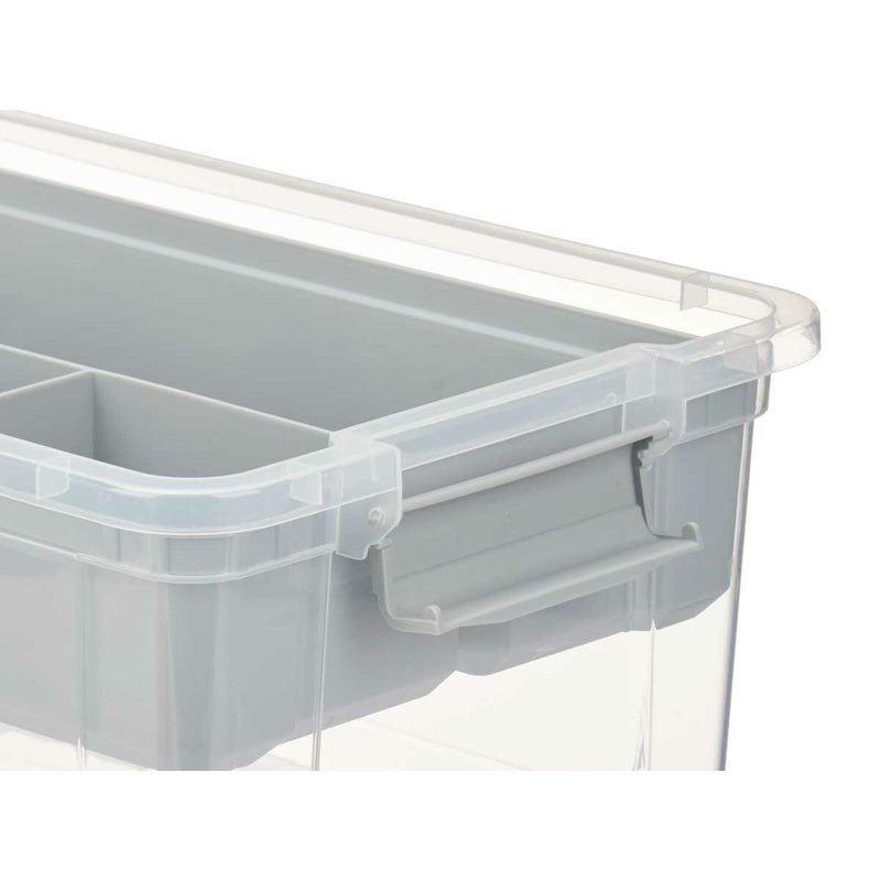 Scatola Multiuso Grigio Trasparente Plastica 9 L 35,5 x 17 x 23,5 cm (6 Unità)