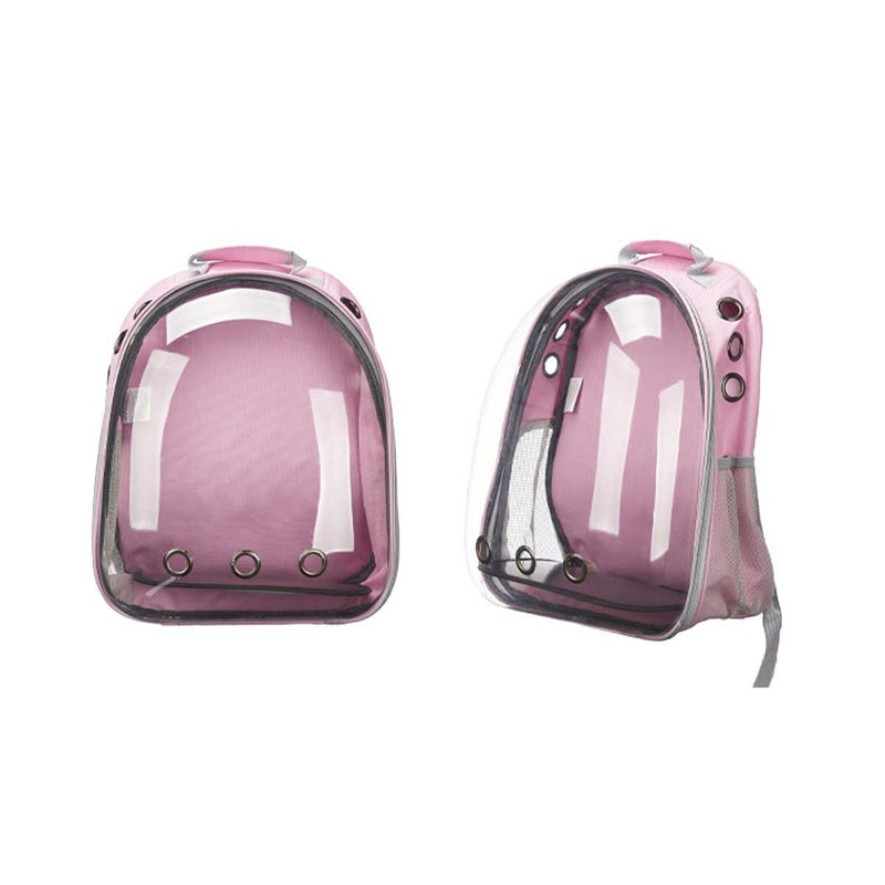 Zaino per Animali Domestici Rosa Trasparente 43 x 26 x 33 cm