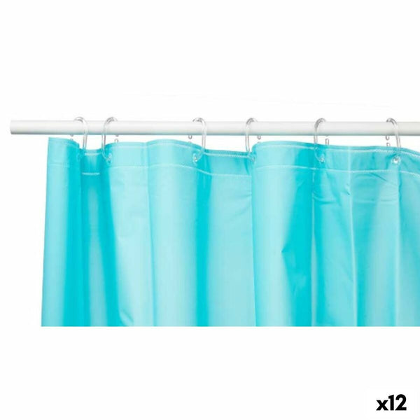Tenda da Doccia Azzurro Polietilene EVA 180 x 180 cm (12 Unità)