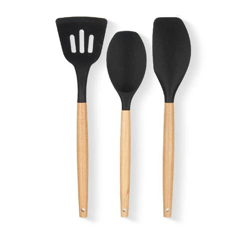 Set di Utensili da Cucina Legno Silicone (6 Unità)