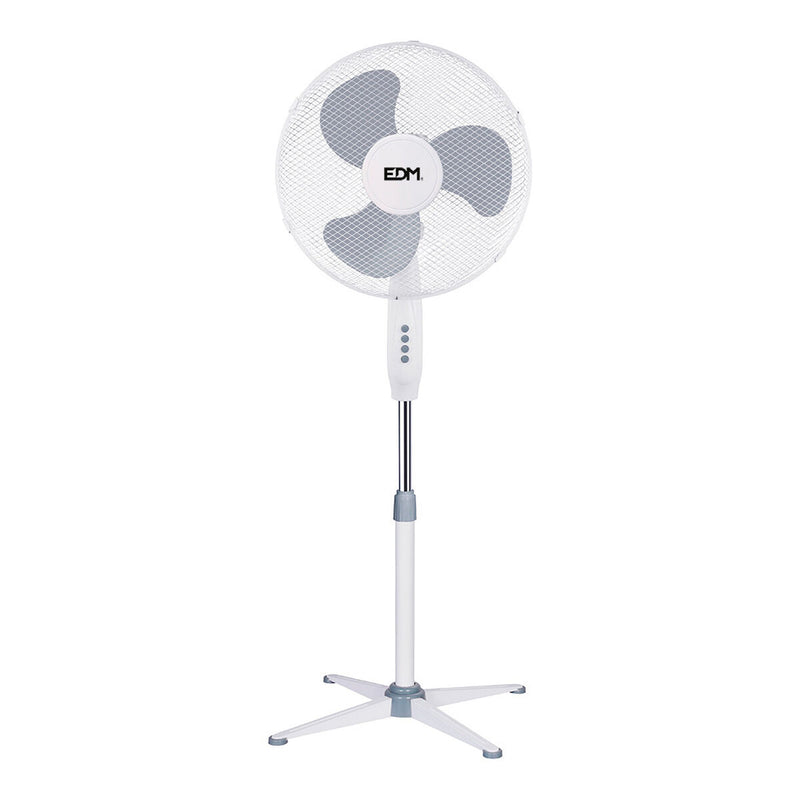 Ventilatore a Piantana EDM Bianco Grigio 45 W