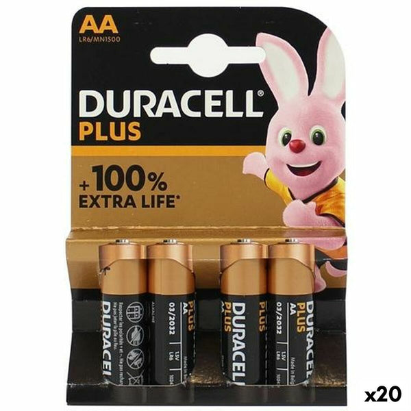 Batterie Alcaline DURACELL Plus Extra LR06 1,5 V (20 Unità)