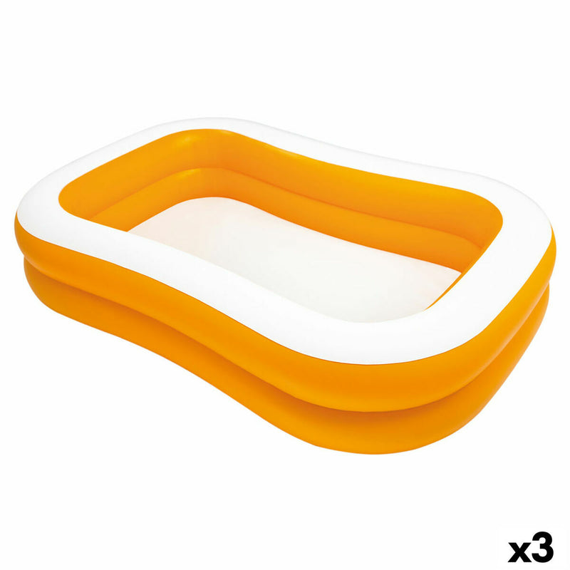 Piscina Gonfiabile Intex Mandarin 229 x 48 x 152 cm Arancio 600 L (3 Unità)