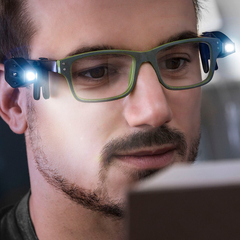 Coppia di Clip a Luce LED per Occhiali girevoli a 360° Universali InnovaGoods