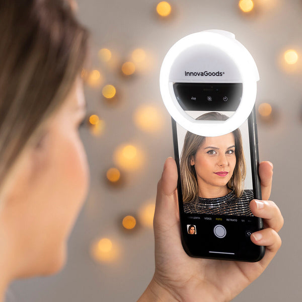 Ring Light Universale per Smartphone o Tablet - Luce Ricaricabile per Selfie Instahoop InnovaGoods