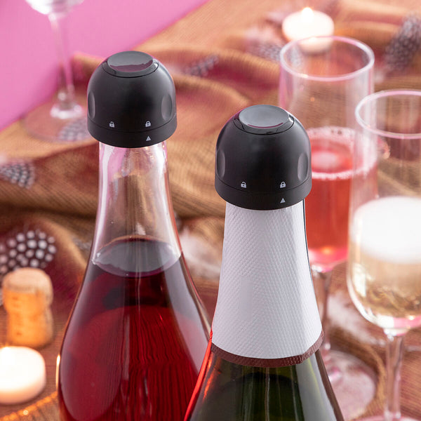 Set di 2 Tappi Ermetici per Champagne e Vini Frizzanti Fizzave InnovaGoods