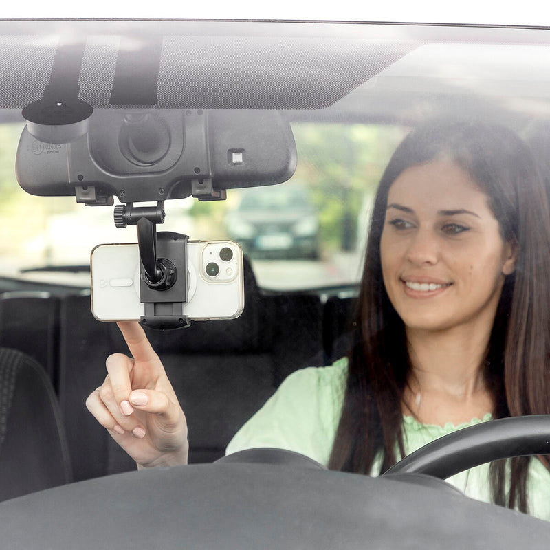 Portacellulare per Auto per Specchietto Retrovisore Supporto per Smartphone Universale Stropp InnovaGoods
