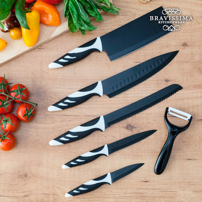 Coltello da tavola Bravissima Kitchen Cuchillos Swiss Chef 6 Piezas Acciaio inossidabile