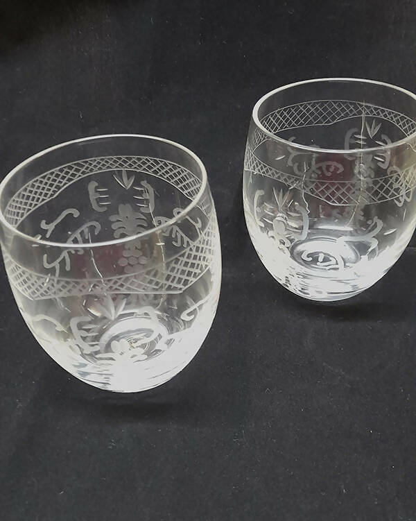 Set di 6 Bicchieri in Cristallo da Tavola Trasparente per Vino Birra e Acqua 8 x 10 cm