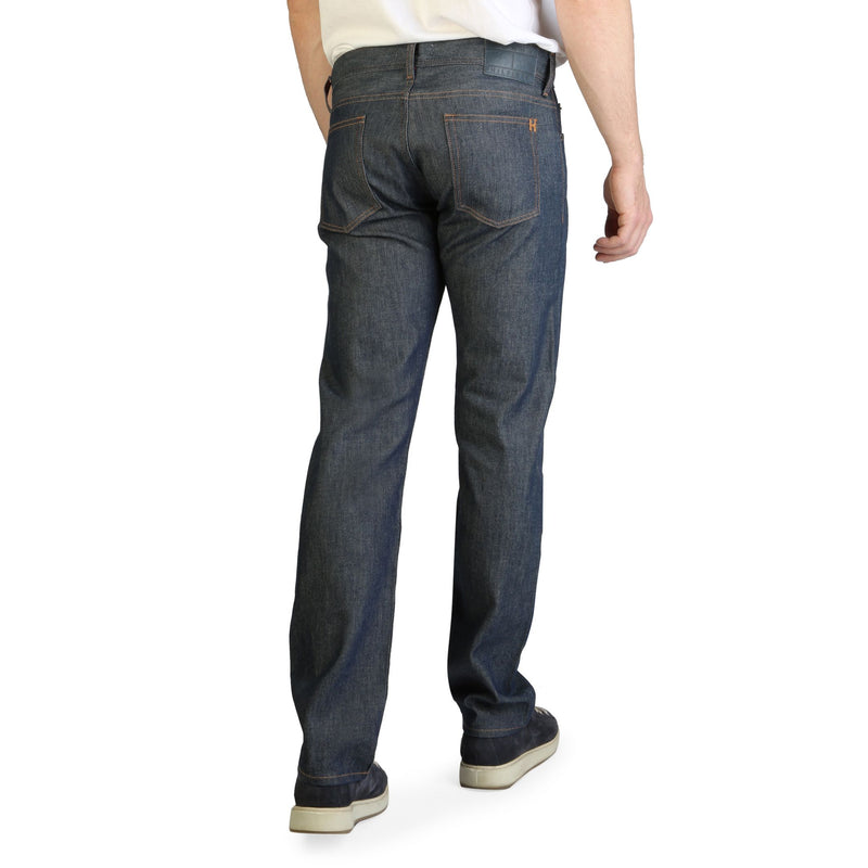Pantaloni Jeans Uomo Regular Fit Tommy Hilfiger stile casual Blu Notte