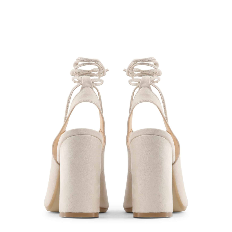 Sandali da Donna Made In Italy Scarpe eleganti estive tacco cm Marrone Beige