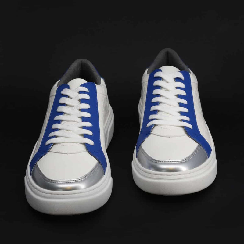 Scarpe Sneakers Sportive da Uomo Duca di Morrone Bianche e Blu
