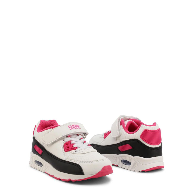 sneakers bambina con strappo - scarpe da ginnastica bianche rosa nere