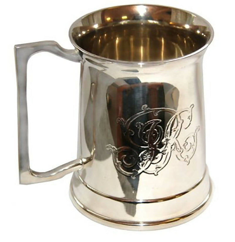 Boccale bicchiere in argento sheffield porta penne