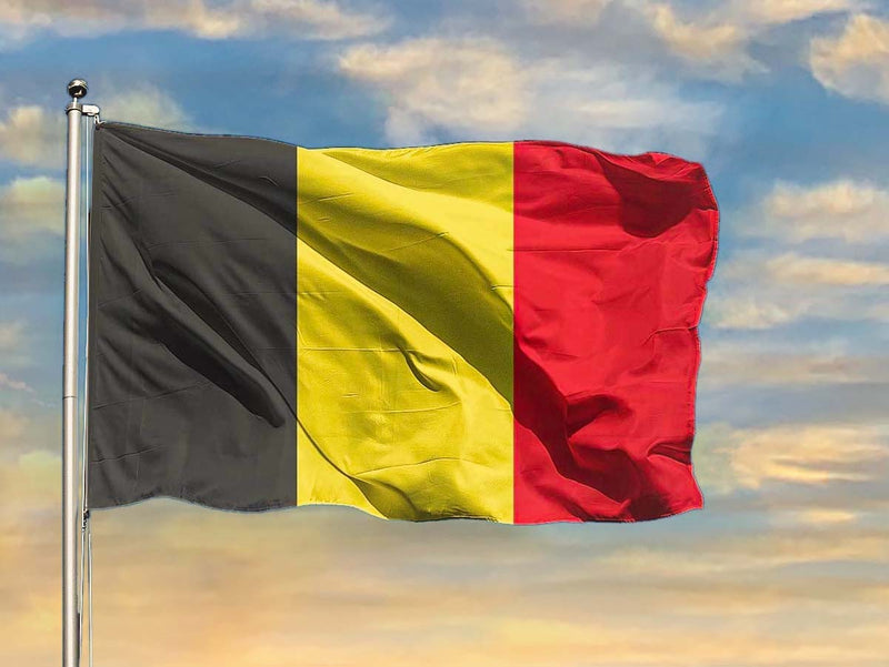 Bandiera Belgio 145X90cm In Tessuto Poliestere Con Passante Per L'Asta