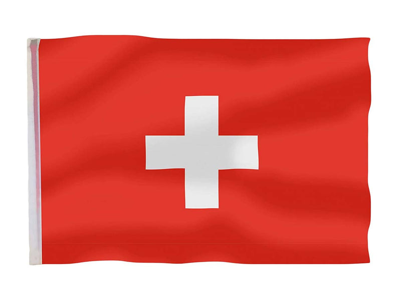 Bandiera Svizzera 145X90cm In Tessuto Poliestere Con Passante Per L'Asta
