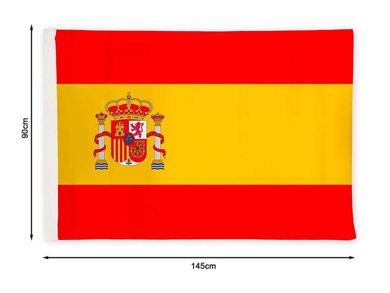 Bandiera Spagnola Spagna 145X90cm In Tessuto Poliestere Con Passante Per L'Asta
