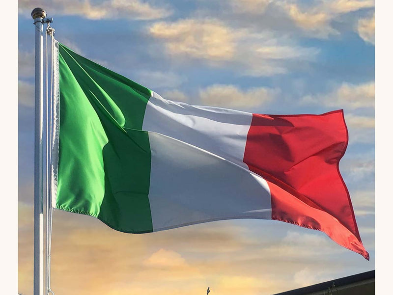 Bandiera Italiana Italia 145X90cm In Tessuto Poliestere Con Passante Per L'Asta
