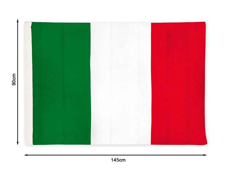 Bandiera Italiana Italia 145X90cm In Tessuto Poliestere Con Passante Per L'Asta