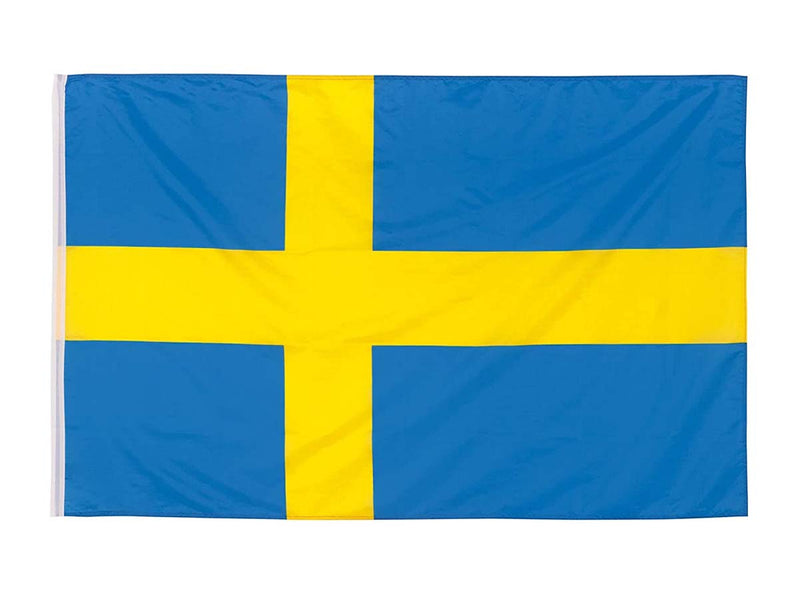 Bandiera Svedese Svezia 145X90cm In Tessuto Poliestere Con Passante Per L'Asta