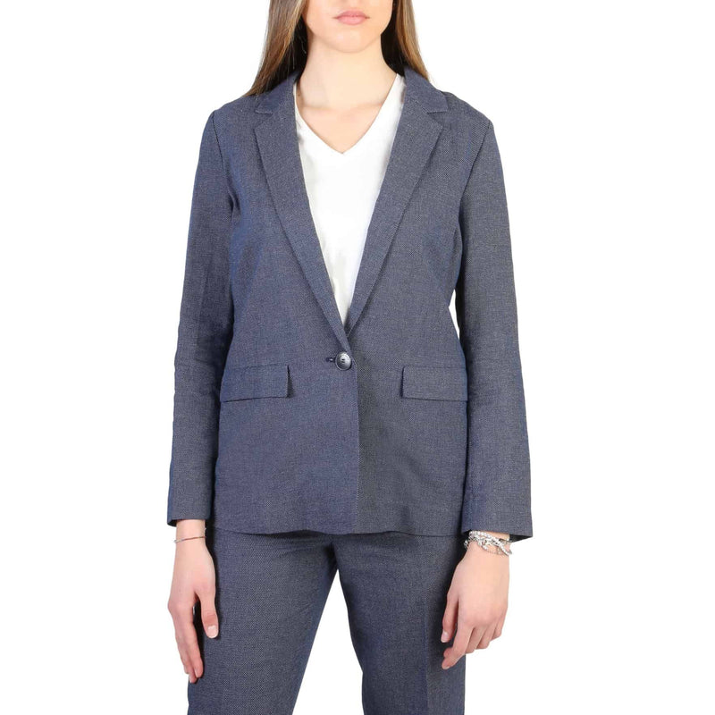 Giacca classica Donna Armani Jeans Blu Navy Sfoderata - Blazer a 1 Bottone Elegante Formale