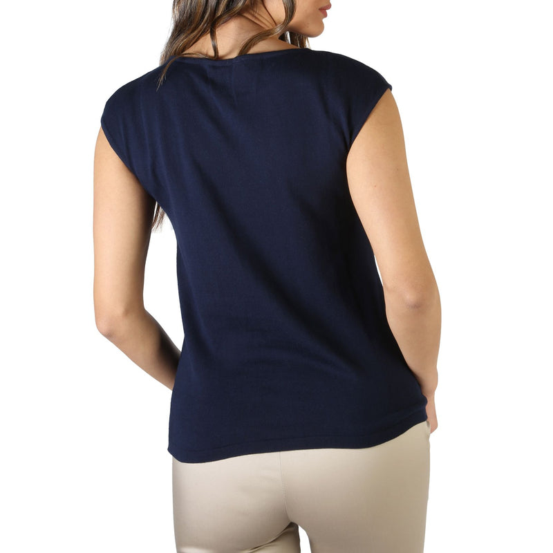 Maglietta smanicata da Donna Fontana 2.0 Blu scuro 100% Cotone