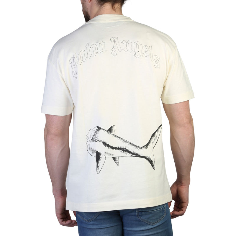 t-shirt bianca da uomo Palm Angels 100 % in cotone