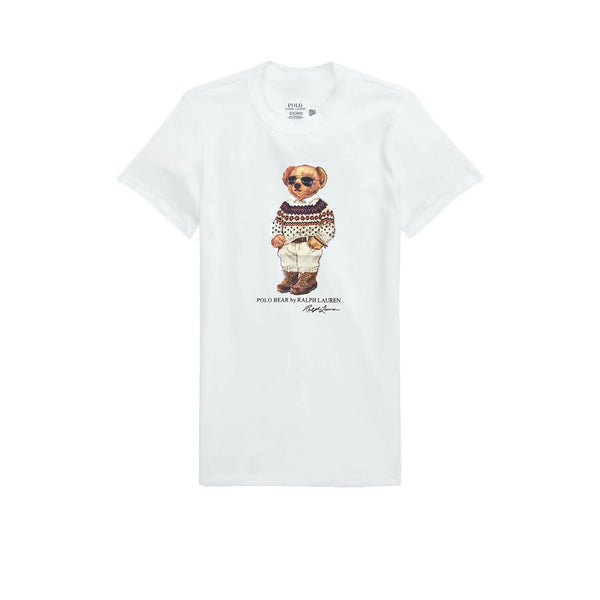 Ralph Lauren T-Shirt Donna Polo Bear Maglia Mezze Maniche Girocollo Orsetto Polo Bear by Ralph Lauren 100% cotone