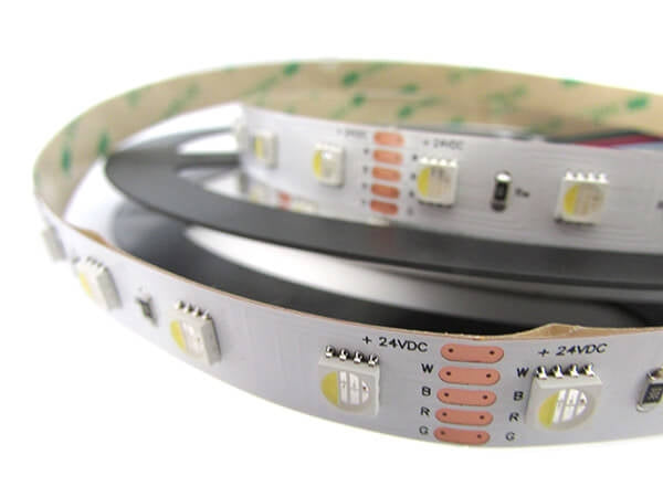 24V Bobina Led RGBW Freddo RGB+CW 30W/M 300 Smd 5 Metri IP20