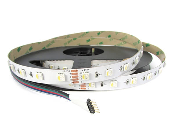 24V Bobina Led RGBW Freddo RGB+CW 30W/M 300 Smd 5 Metri IP20