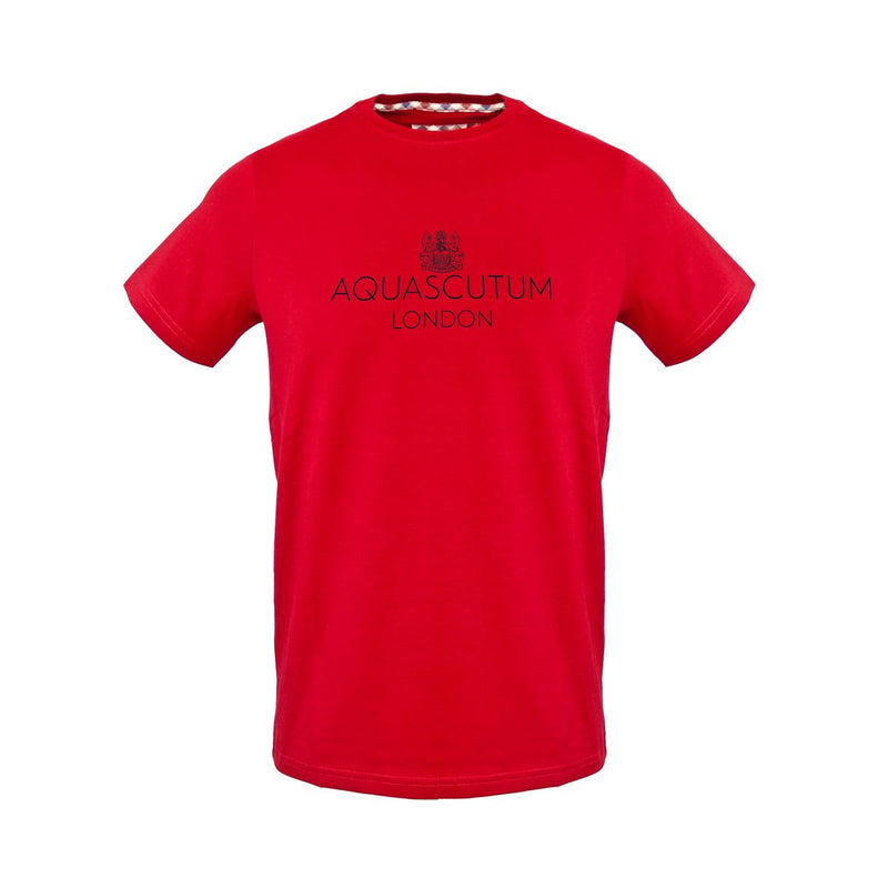 t-shirt rossa da uomo - maglietta a maniche corte in cotone Aquascutum