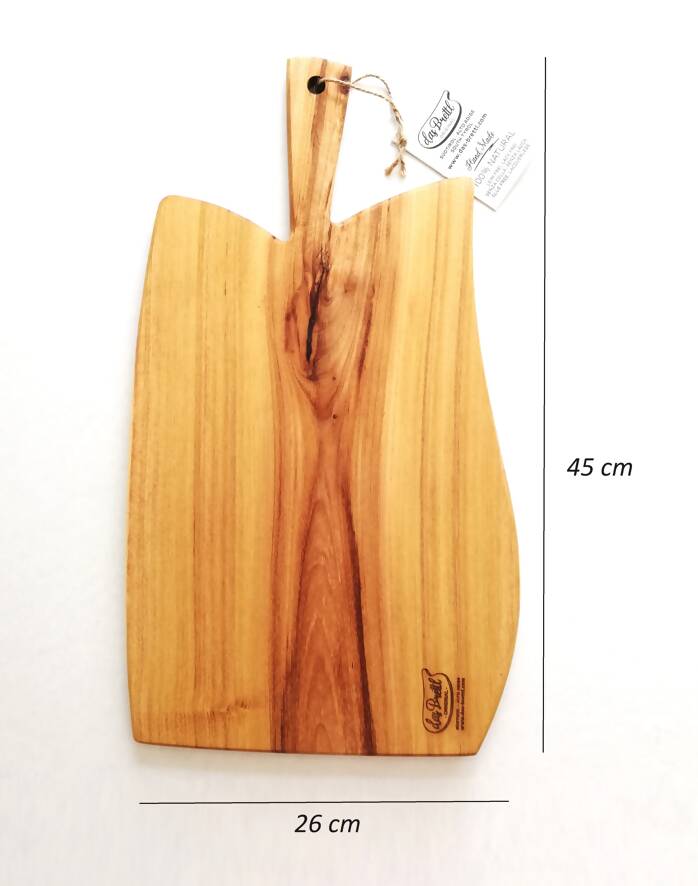 Mod. Meran, tagliere in legno massello di acacia, 45 x 26 x 1,2 cm.